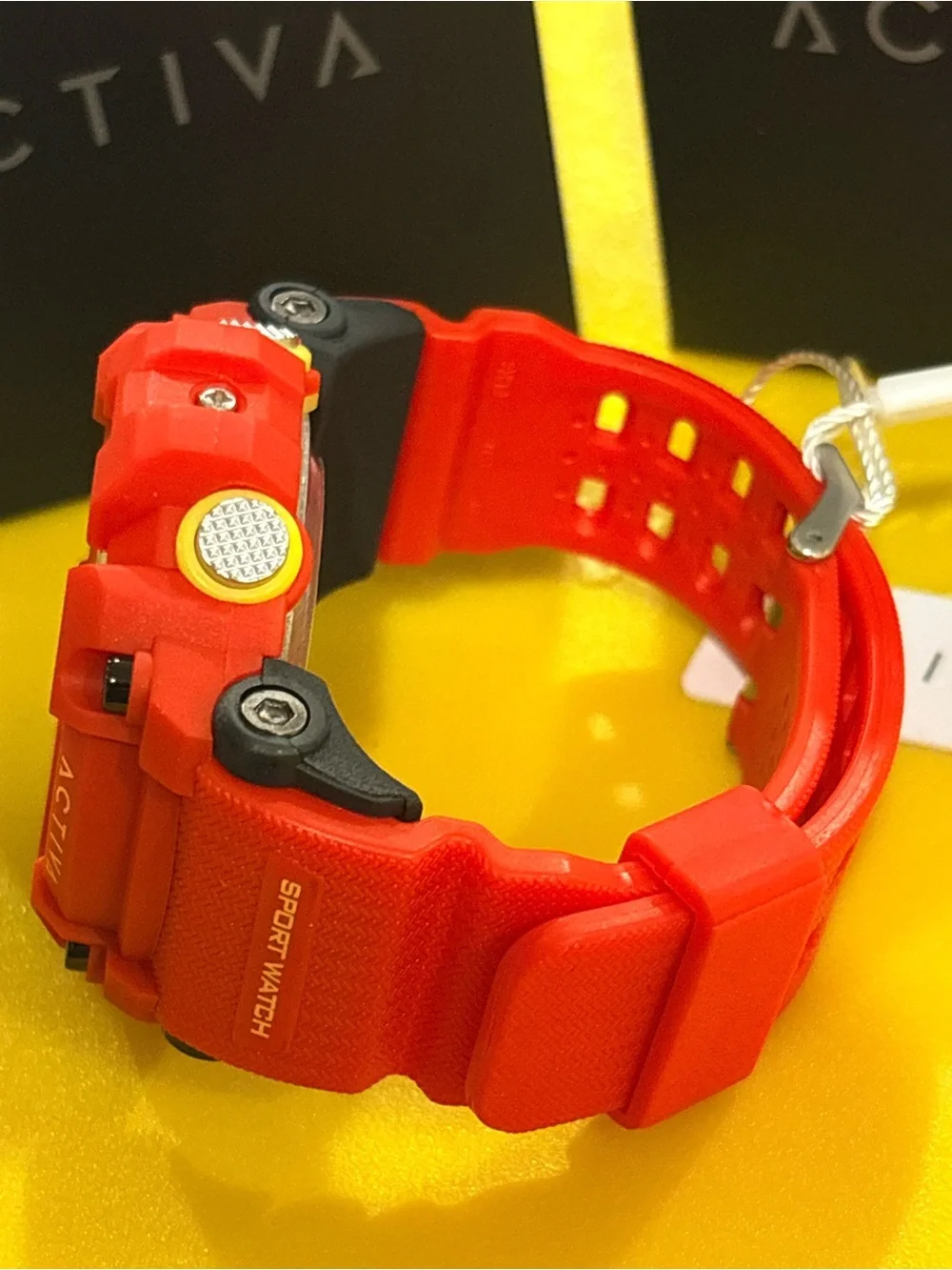 Ativa Red Digital Sports Watch with Gold Accents